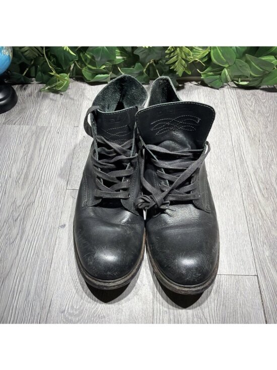 Diesel Men’s Dhiko Black Leather Combat Biker Distressed Boots Size 10 main image 8